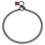 Collar Acero Inoxidable Negro HS Sprenger Eslabón Redondo Pequeño Torcido, 55cm/2mm