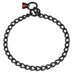 Collar Acero Inoxidable Negro HS Sprenger Eslabón Redondo Pequeño Torcido, 50cm/3mm