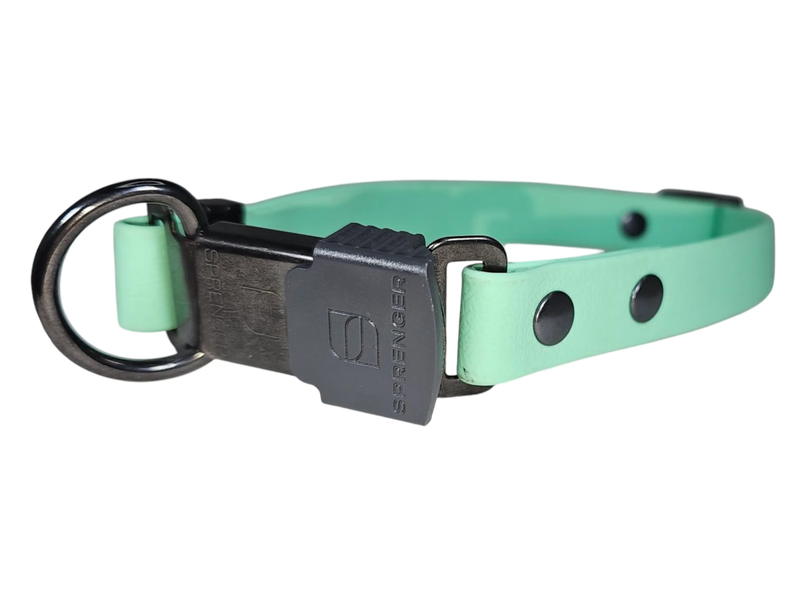Collar Biothane Verde Menta Cierre HS Sprenger