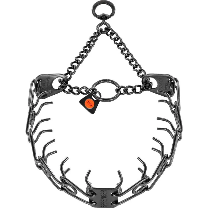 Collar Negro Inoxidable HS Sprenger Prong Con Destorcedor, 3,2mm/57cm