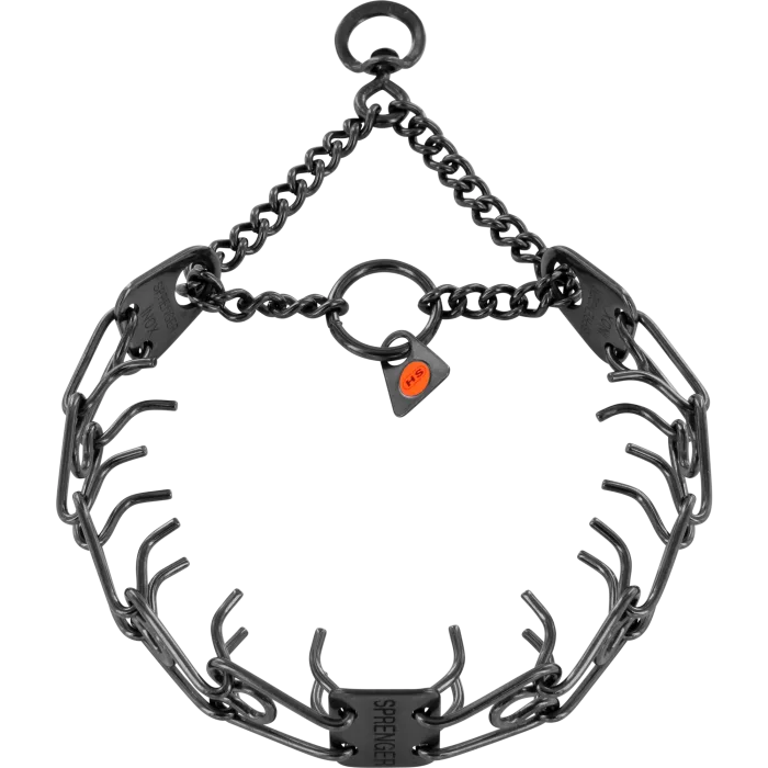 Collar Negro Inoxidable HS Sprenger Prong Con Destorcedor, 3,2mm/57cm