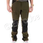 Pantalón "Easy Fit" Euro Joe Hombres Caqui/Negro