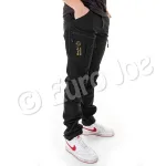 Pantalón "Easy Fit" Euro Joe Hombres Negro/Negro, Talla XL